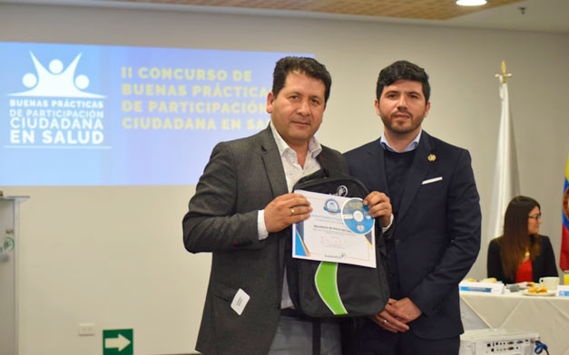 Edgar Eduardo Villa, Gerente ESE-Hospital Susana López de Valencia y Juan Felipe Plazas,  Secretario Técnico De La Red Nacional De Protección Al Consumidor SIC.